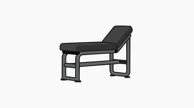 Weight Bench Illustration: A sturdy weight bench, a cornerstone of any gym, stands ready for the pursuit of strength and fitness.