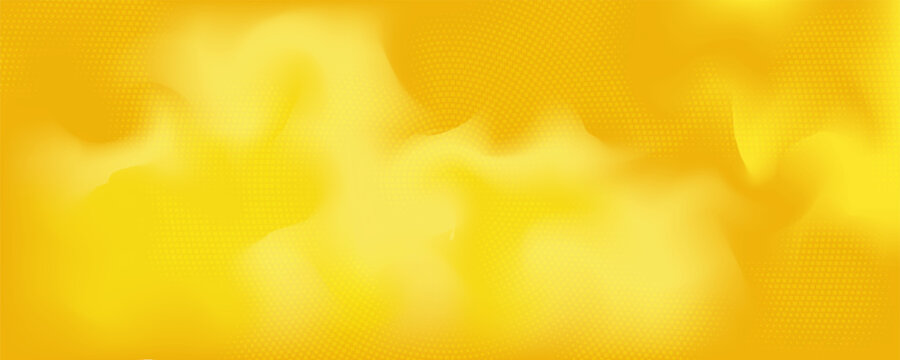Yellow halftone pattern. Retro comic gradient background. Bright orange pixelated dotted texture overlay. Cartoon pop art faded gradient pattern. modern design