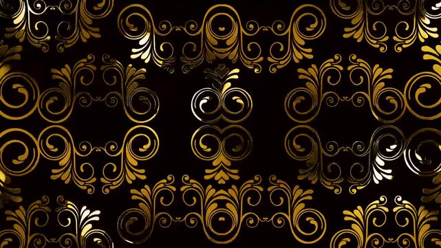 luxury gold seamless floral pattern background