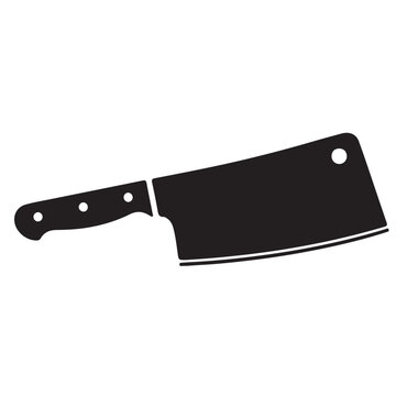 butcher meat cleaver Kitchen Knife Illustration in Vector