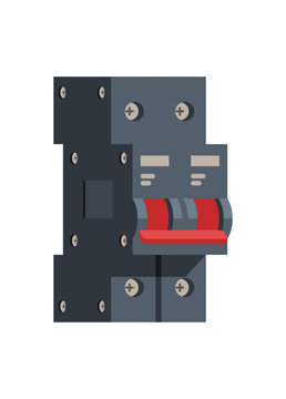 Circuit breaker. Simple flat illustration