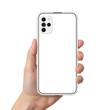 Blank white iphone case with clear camera cutout