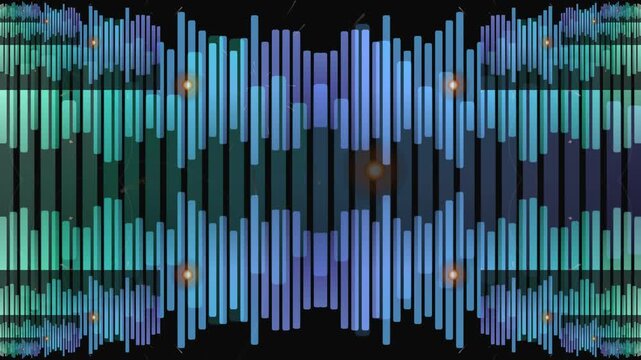 Neon Highway on Galaxy Dots Abstract Motion Background, Black Cyan Colors 2K Seamless Loop Video Footage for Creative Design v20260225204306