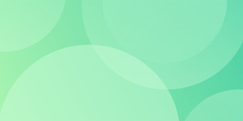 Obraz premium Abstract Green Gradient Background with Soft Overlapping Curves and Circles