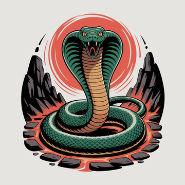 Green Snake Coiled Ready Attack.