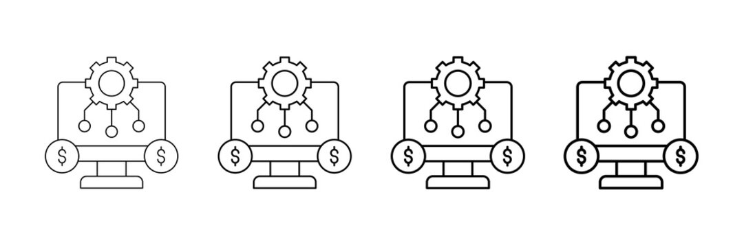 Unified System Icons Vector Set In Different Stroke Line Style