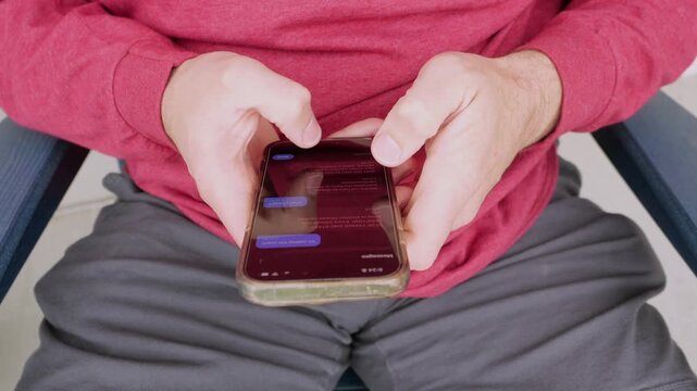 Close-up of smishing attempt on a mobile device showing a fake legal notice and a data collection form used by hackers to steal personal information