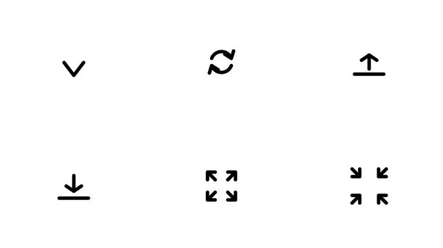 Cinematic UI Navigation Arrow Icons Animation Sequence