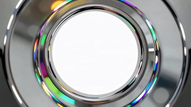 Circular Glass Ring Reflections in Motion Video.
