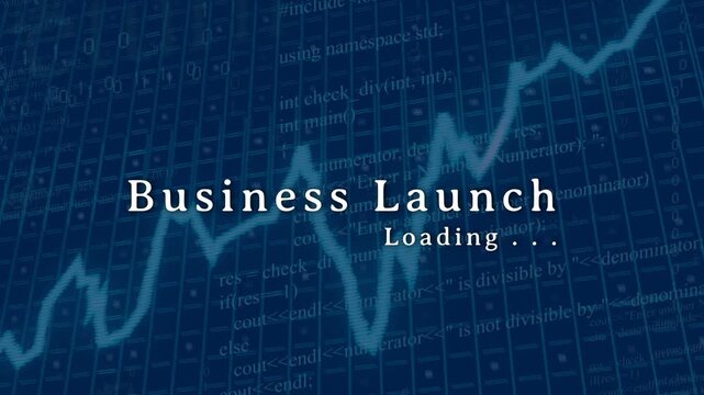 On launch Business Launch staying centered ellipsis pulsing waveform oscillating indicating launch