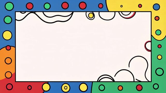 Colorful Abstract Frame Borders for Video Concept.