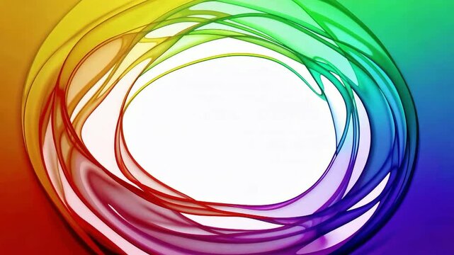 Colorful abstract swirl motion background video.