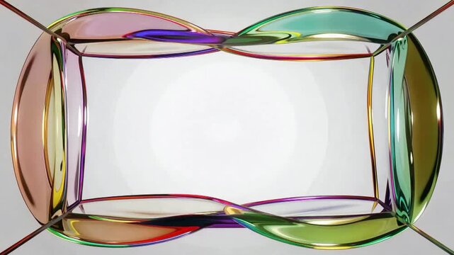 Colorful Glass Frame Abstract Video Clip.