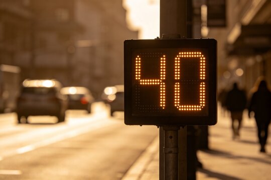 Pedestrian crossing countdown display