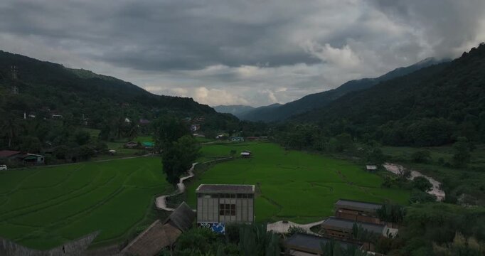 village in the mountains time lapse Indonesia 
