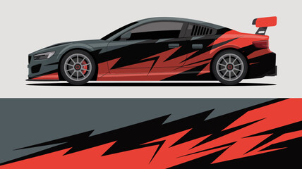 Black and red sports car design. © IP STOCK