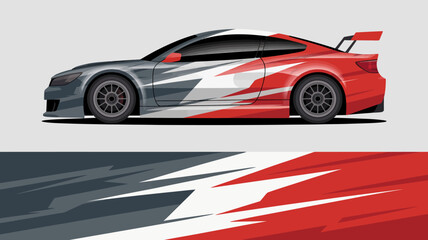 Obraz premium Red and grey sports car vehicle.