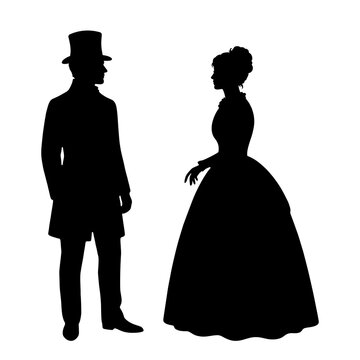 Whispers of the Victorian Evening Silhouette