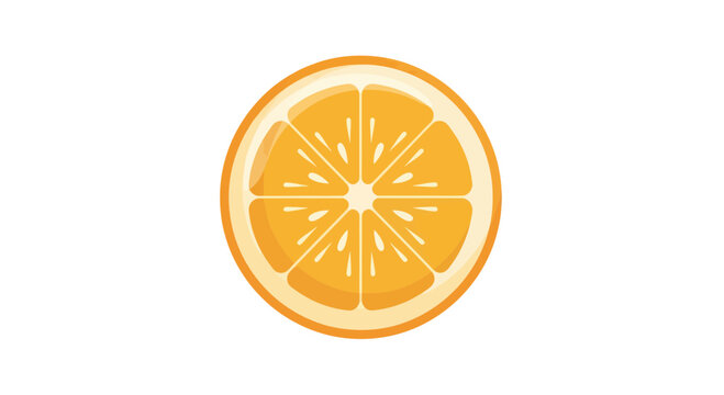 Fresh Orange Slice Icon - Citrus Fruit Graphic