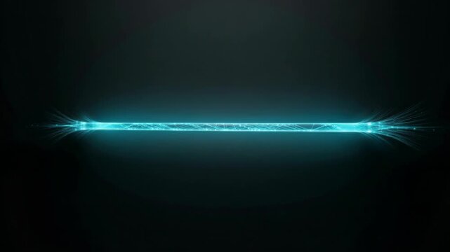 Digital Light Beam with Glowing Energy Lines on Dark Background