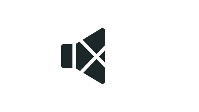 Volume control icons mute sound and speaker symbols.