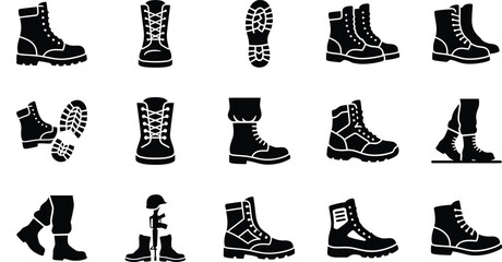 Memorial day tribute military boots silhouettes may 27 usa © MDRAJU