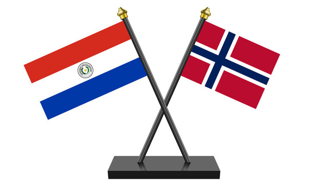 Flag of Norway and Paraguay