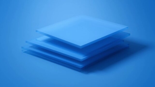 Modern blue abstract background with shadow layered element