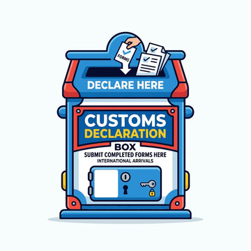 Customs Declaration Box for International Arrivals