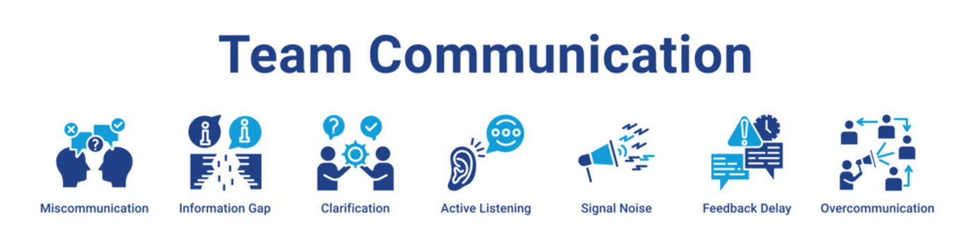 Team Communication Web Icon Banner and Collection
