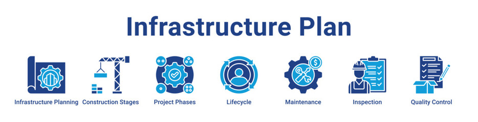 Infrastructure Plan Web Icon Banner and Collection © RanuKumbolo.lab