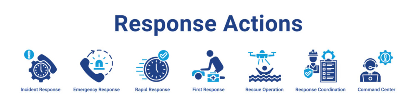 Response Actions Web Icon Banner and Collection