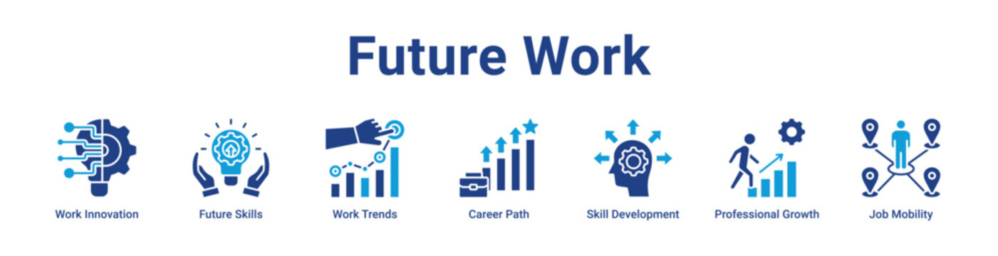 Future Work Web Icon Banner and Collection