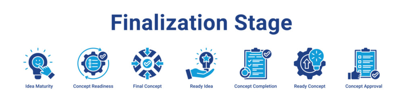 -Finalization Stage Web Icon Banner and Collection