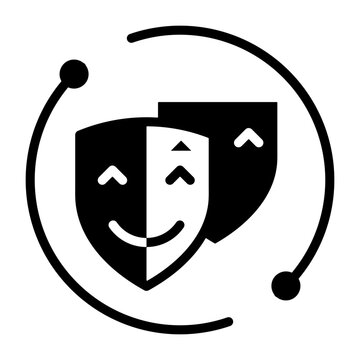Subnet Mask Icon - Solid Black