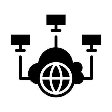 Vlan Icon - Solid Black