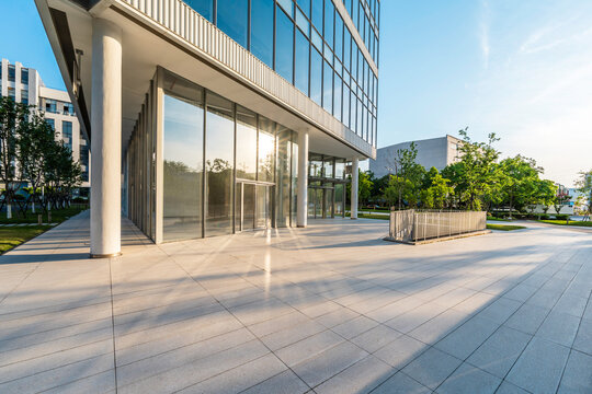 office building in city