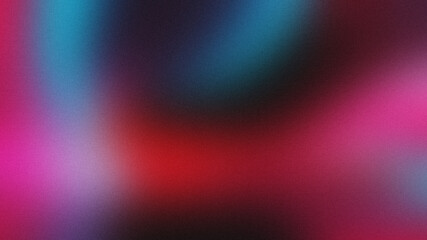 Obraz premium Abstract Neon Red Pink Cyan Dark Gradient Background with Glowing Swirl Light Effect Texture