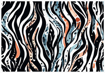 Naklejka premium pattern with zebra vector