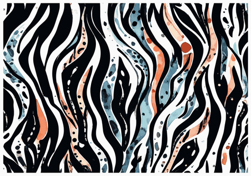 pattern with zebra vector