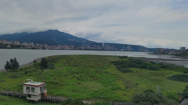 View of Danjiang Bridge, New Taipei City, Taiwan &ndash; May 12, 2026: views of Danjiang Bridge, New Taipei City , Taiwan