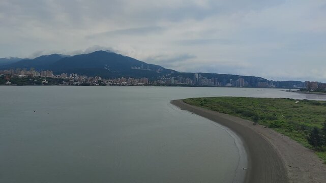 View of Danjiang Bridge, New Taipei City, Taiwan &ndash; May 12, 2026: views of Danjiang Bridge, New Taipei City , Taiwan