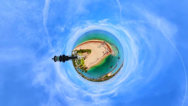 Hillsboro Lighthouse tiny planet 360 orbit spin
