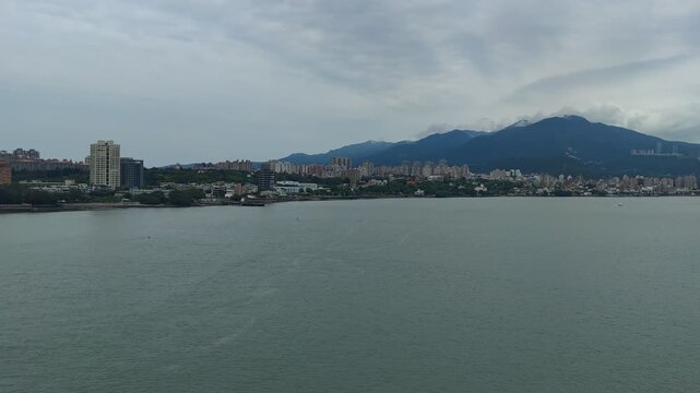 View of Danjiang Bridge, New Taipei City, Taiwan &ndash; May 12, 2026: views of Danjiang Bridge, New Taipei City , Taiwan