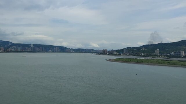 View of Danjiang Bridge, New Taipei City, Taiwan &ndash; May 12, 2026: views of Danjiang Bridge, New Taipei City , Taiwan