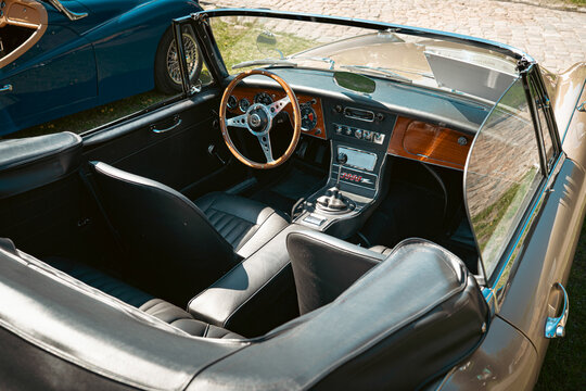 Berlin, Germany - May 2, 2026. Austin-Healey 3000 interior