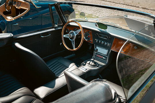 Berlin, Germany - May 2, 2026. Austin-Healey 3000 interior