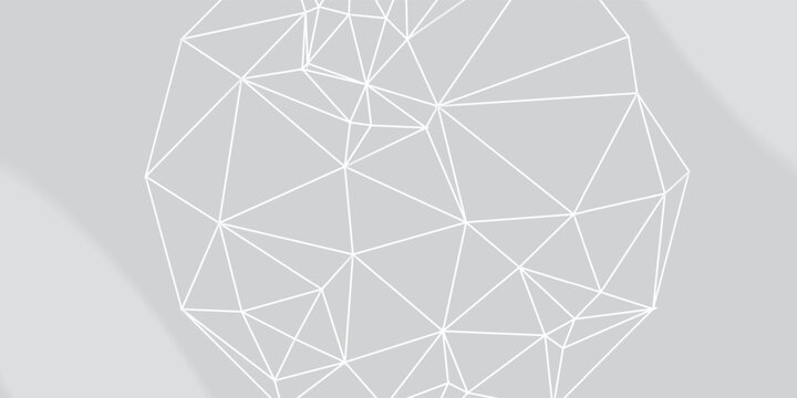 abstract vector science background with triangulated sphere, network template gradient elegant tarnsprency diagonal
