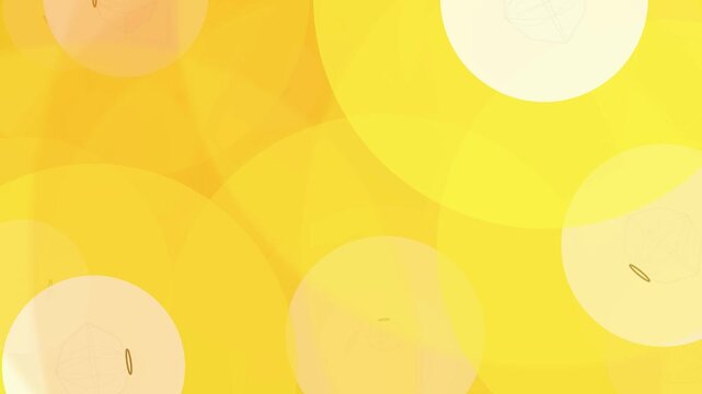 Vibrant yellow background with soft glowing circles and bokeh effect, creating a warm and cheerful abstract design.