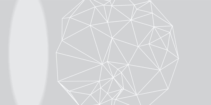 vector science background with triangulated sphere, network template gradient elegant tarnsprency